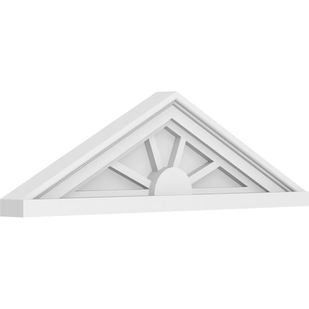 Ekena Millwork Peaked Cap 4 Spoke Architectural Grade PVC Pediment, 26"W x 7-1/2"H x 2"P (Pitch 6/12) PEDPS026X075PKC04